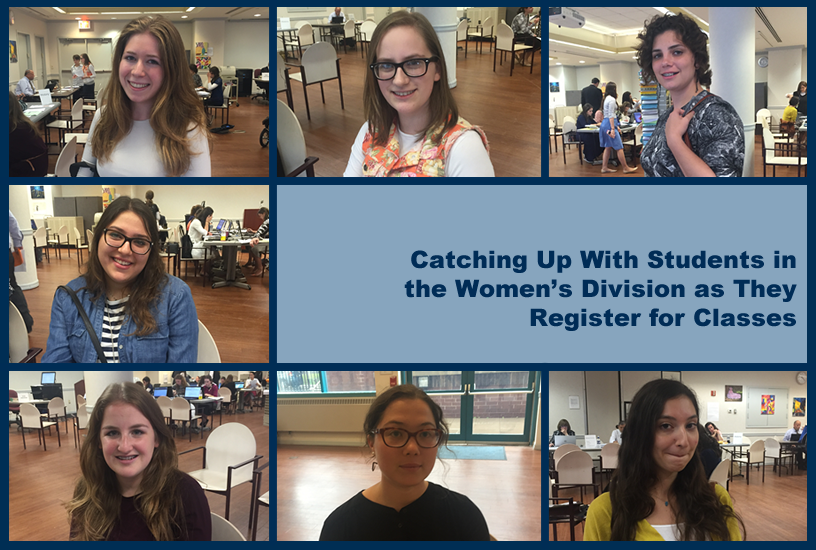 Meet some of the students in the LAS women's division as they register for fall 2016 classes (LAS homepage banner).