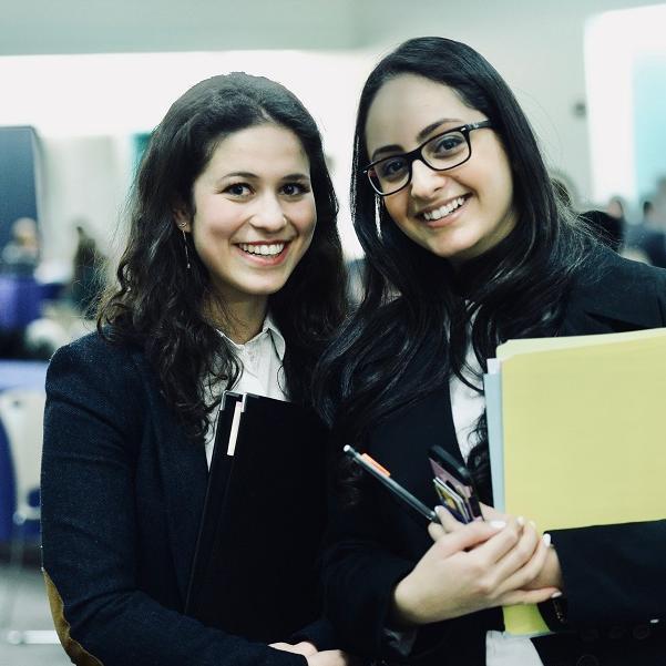 Students from Touro's undergraduate schools met prospective employers at the Spring Career Fair on March 5.