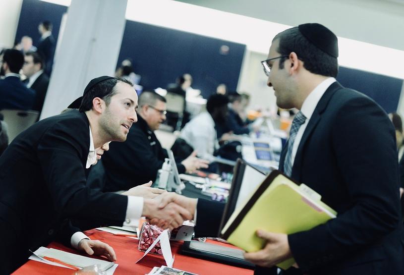 Students from Touro's undergraduate schools met prospective employers at the Spring Career Fair on March 5.