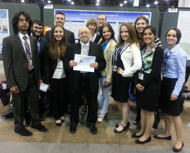 Dr. Milton Schiffenbauer, Dr. Helene Ver Eecke, and NYSCAS and LAS students at the 113th General Meeting of the American Society of Microbiology Conference in Denver, Colorado.